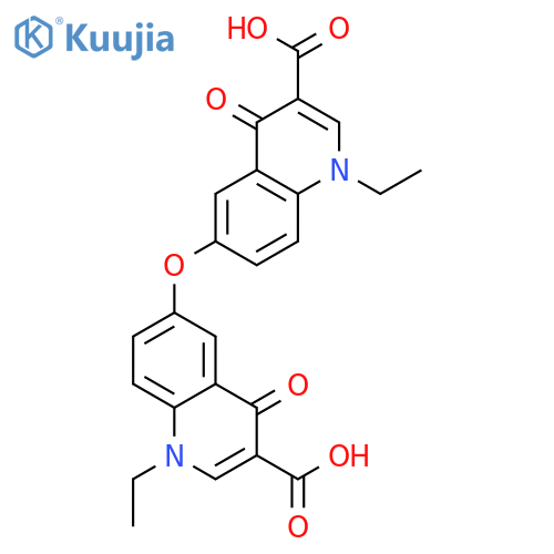 3-Quinolinecarboxylic acid, 6,6'-oxybis[1-ethyl-1,4-dihydro-4-oxo- structure