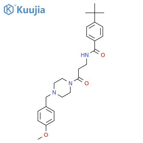 4-tert-butyl-N-(3-{4-[(4-methoxyphenyl)methyl]piperazin-1-yl}-3-oxopropyl)benzamide structure