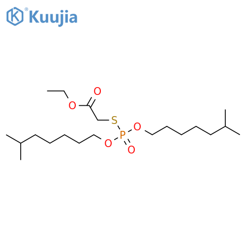 Acetic acid, [[bis(isooctyloxy)phosphinyl]thio]-, ethyl ester structure