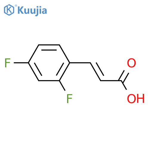 (E)-3-(2,4-difluorophenyl)prop-2-enoic acid structure