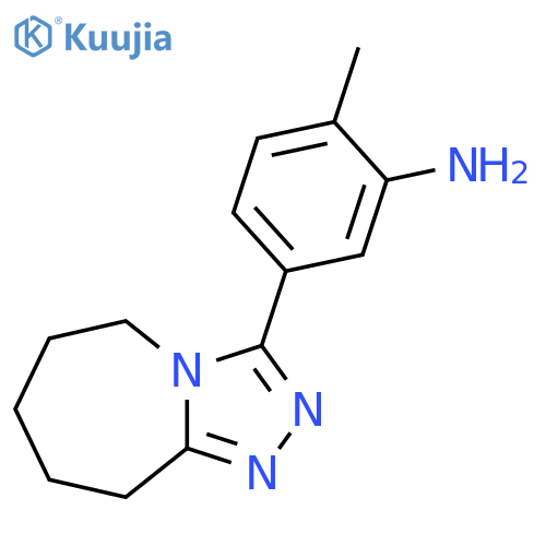 2-Methyl-5-{5H,6H,7H,8H,9H-1,2,4triazolo4,3-aazepin-3-yl}aniline structure