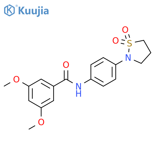N-4-(1,1-dioxo-1lambda6,2-thiazolidin-2-yl)phenyl-3,5-dimethoxybenzamide structure
