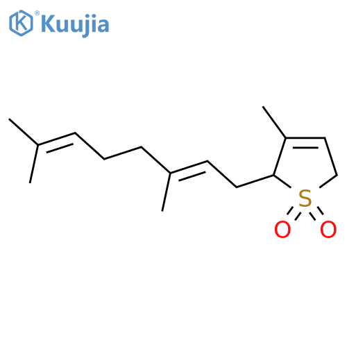 (E)-2-(3,7-Dimethyl-2,6-octadienyl)-2,5-dihydro-3-methyl-thiophene 1,1-Dioxide structure