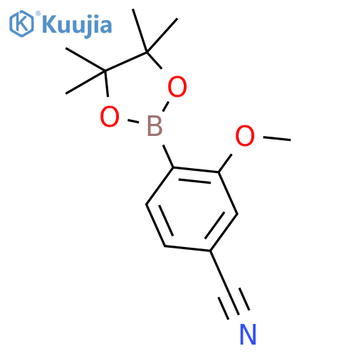 3-Methoxy-4-(4,4,5,5-tetramethyl-1,3,2-dioxaborolan-2-yl)benzonitrile structure