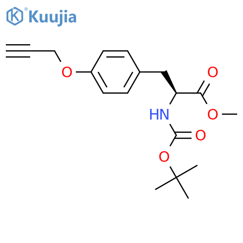 methyl (2S)-2-(tert-butoxycarbonylamino)-3-(4-prop-2-ynoxyphenyl)propanoate structure