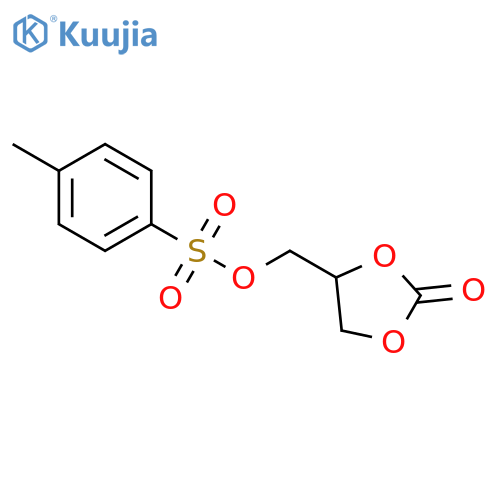 (2-oxo-1,3-dioxolan-4-yl)methyl 4-methylbenzene-1-sulfonate structure