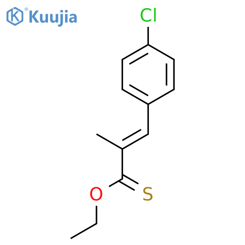 2-Propenethioic acid, 3-(4-chlorophenyl)-2-methyl-, O-ethyl ester, (E)- structure
