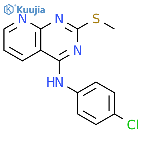 Pyrido[2,3-d]pyrimidin-4-amine, N-(4-chlorophenyl)-2-(methylthio)- structure