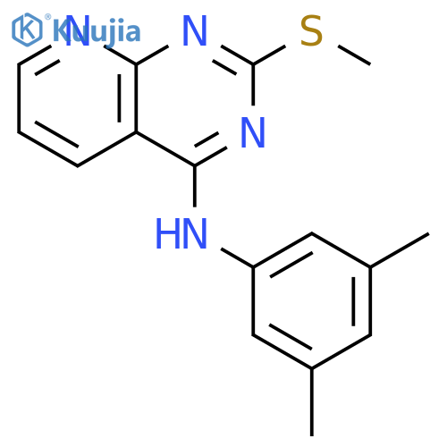 Pyrido[2,3-d]pyrimidin-4-amine, N-(3,5-dimethylphenyl)-2-(methylthio)- structure