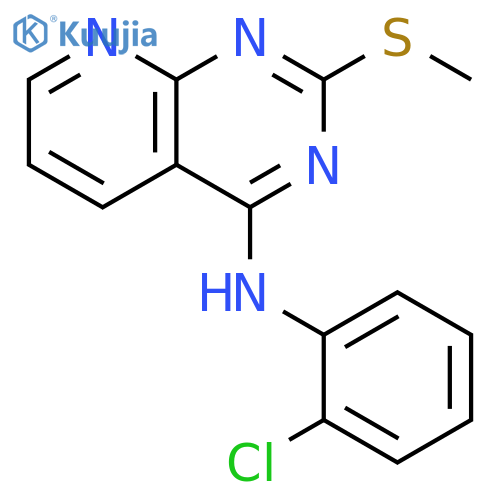 Pyrido[2,3-d]pyrimidin-4-amine, N-(2-chlorophenyl)-2-(methylthio)- structure