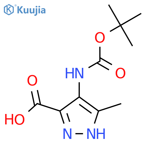 4-{[(tert-butoxy)carbonyl]amino}-3-methyl-1H-pyrazole-5-carboxylic acid structure