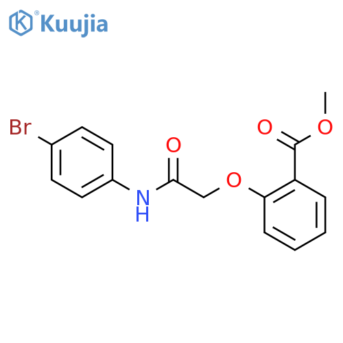 Methyl 2-(2-((4-bromophenyl)amino)-2-oxoethoxy)benzoate structure