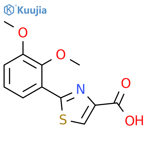 2-(2,3-dimethoxyphenyl)-1,3-thiazole-4-carboxylic acid structure