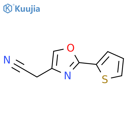 2-2-(thiophen-2-yl)-1,3-oxazol-4-ylacetonitrile structure