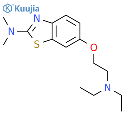 6-2-(diethylamino)ethoxy-N,N-dimethyl-1,3-benzothiazol-2-amine structure