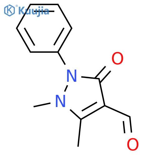 1,5-dimethyl-3-oxo-2-phenyl-2,3-dihydro-1H-pyrazole-4-carbaldehyde structure