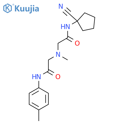 2-[[2-[(1-cyanocyclopentyl)amino]-2-oxoethyl]-methylamino]-N-(4-methylphenyl)acetamide structure