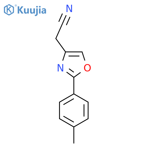 2-2-(4-methylphenyl)-1,3-oxazol-4-ylacetonitrile structure