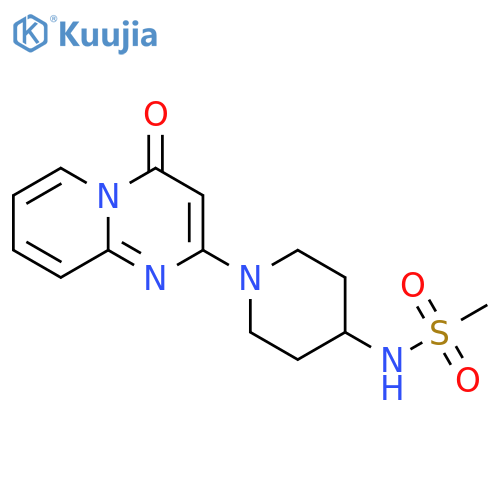 N-(1-{4-oxo-4H-pyrido1,2-apyrimidin-2-yl}piperidin-4-yl)methanesulfonamide structure