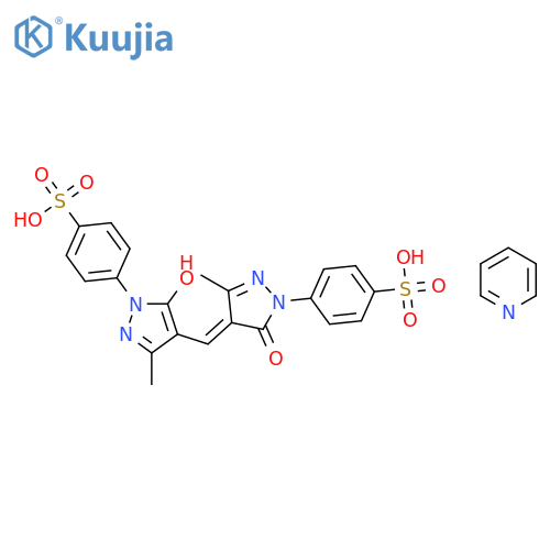 4-[4,5-dihydro-4-[[5-hydroxy-3-methyl-1-(4-sulphophenyl)-1H-pyrazol-4-yl]methylene]-3-methyl-5-oxo-1H-pyrazol-1-yl]benzenesulphonic acid, compound with pyridine (1:1) structure