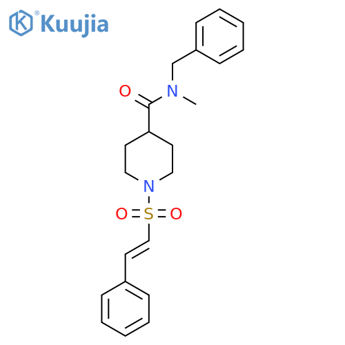 N-benzyl-N-methyl-1-(2-phenylethenesulfonyl)piperidine-4-carboxamide structure