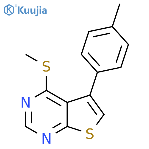 5-(4-methylphenyl)-4-(methylsulfanyl)thieno2,3-dpyrimidine structure