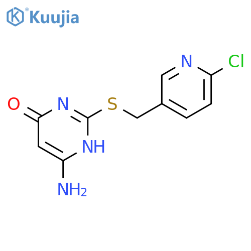 4(1H)-Pyrimidinone, 6-amino-2-[[(6-chloro-3-pyridinyl)methyl]thio]- structure