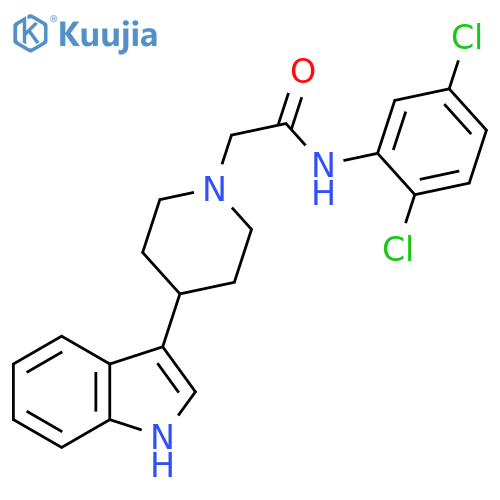 N-(2,5-dichlorophenyl)-2-4-(1H-indol-3-yl)piperidin-1-ylacetamide structure