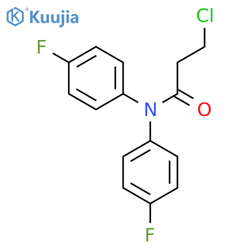 Propanamide, 3-chloro-N,N-bis(4-fluorophenyl)- structure