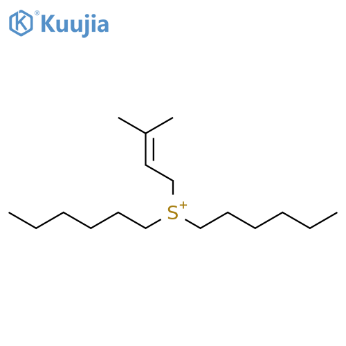 Dihexyl(3-methyl-2-buten-1-yl)sulfonium structure