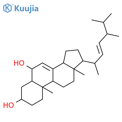 (22E,24R)-ergosta-7,22-diene-3beta,6beta-diol structure
