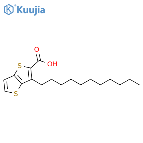 3-undecylthieno[3,2-b]thiophene-2-carboxylic acid structure