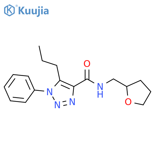 N-(oxolan-2-yl)methyl-1-phenyl-5-propyl-1H-1,2,3-triazole-4-carboxamide structure