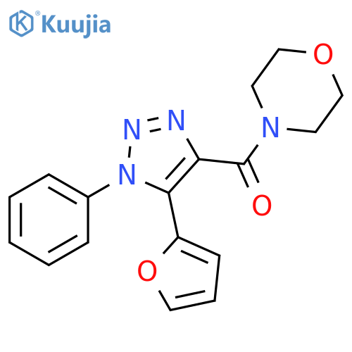 4-5-(furan-2-yl)-1-phenyl-1H-1,2,3-triazole-4-carbonylmorpholine structure