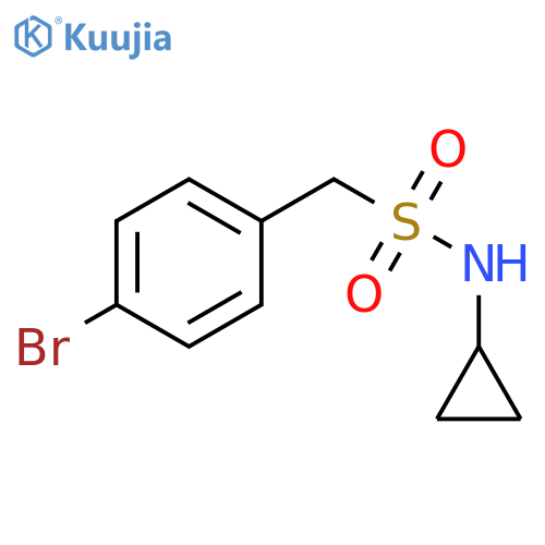 1-(4-bromophenyl)-N-cyclopropylmethanesulfonamide structure