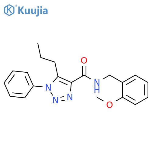 N-(2-methoxyphenyl)methyl-1-phenyl-5-propyl-1H-1,2,3-triazole-4-carboxamide structure