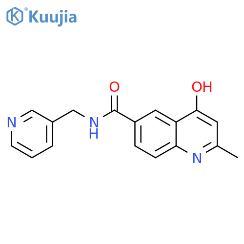 4-hydroxy-2-methyl-N-(pyridin-3-yl)methylquinoline-6-carboxamide structure