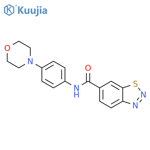 N-4-(morpholin-4-yl)phenyl-1,2,3-benzothiadiazole-6-carboxamide structure