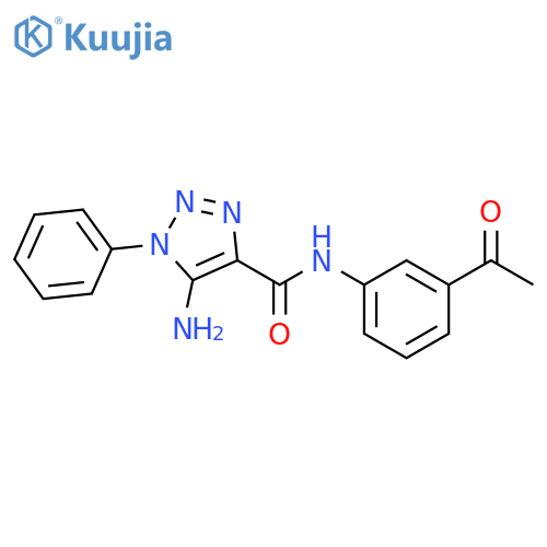 N-(3-acetylphenyl)-5-amino-1-phenyl-1H-1,2,3-triazole-4-carboxamide structure