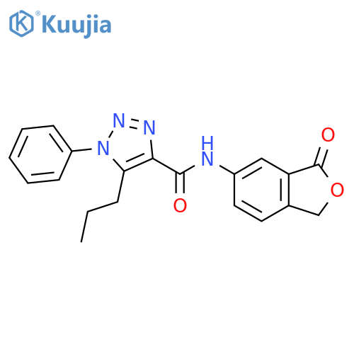N-(3-oxo-1,3-dihydro-2-benzofuran-5-yl)-1-phenyl-5-propyl-1H-1,2,3-triazole-4-carboxamide structure