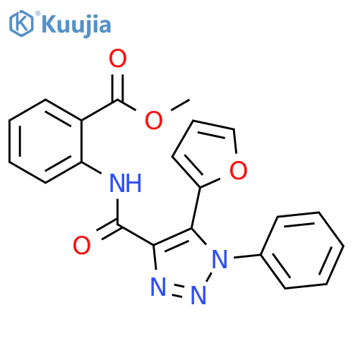 methyl 2-5-(furan-2-yl)-1-phenyl-1H-1,2,3-triazole-4-amidobenzoate structure