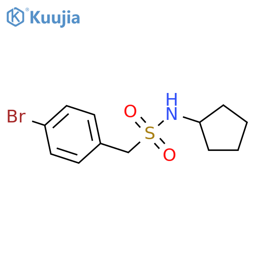 1-(4-bromophenyl)-N-cyclopentylmethanesulfonamide structure