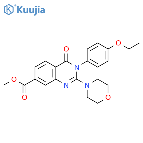methyl 3-(4-ethoxyphenyl)-2-(morpholin-4-yl)-4-oxo-3,4-dihydroquinazoline-7-carboxylate structure