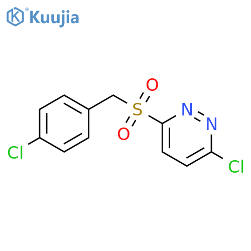 3-chloro-6-(4-chlorophenyl)methanesulfonylpyridazine structure