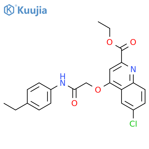 ethyl 6-chloro-4-{(4-ethylphenyl)carbamoylmethoxy}quinoline-2-carboxylate structure