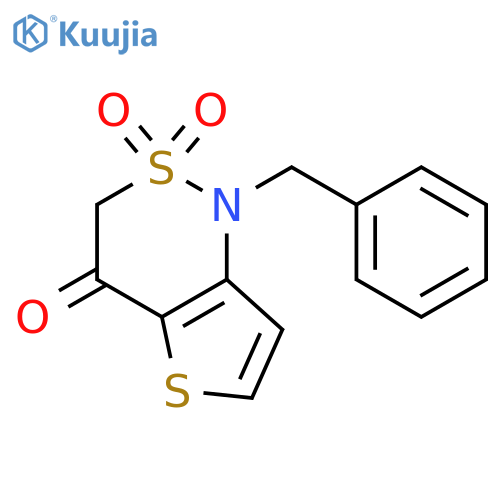 1-benzyl-1H,3H,4H-2lambda6-thieno3,2-c1,2thiazine-2,2,4-trione structure