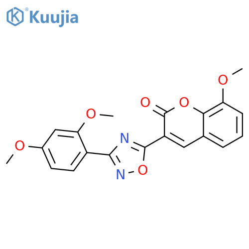 3-3-(2,4-dimethoxyphenyl)-1,2,4-oxadiazol-5-yl-8-methoxy-2H-chromen-2-one structure