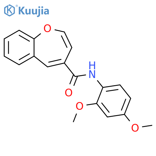 N-(2,4-dimethoxyphenyl)-1-benzoxepine-4-carboxamide structure