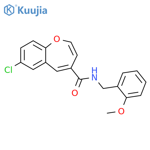 7-chloro-N-(2-methoxyphenyl)methyl-1-benzoxepine-4-carboxamide structure