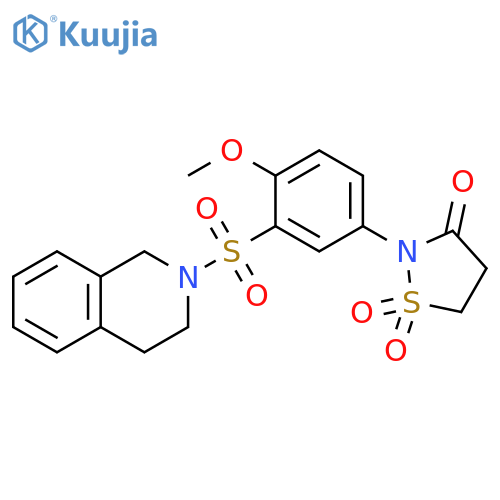 2-4-methoxy-3-(1,2,3,4-tetrahydroisoquinoline-2-sulfonyl)phenyl-1lambda6,2-thiazolidine-1,1,3-trione structure